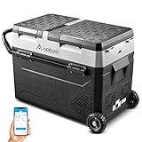 AAOBOSI Kompressor Kühlbox,Auto kühlbox 57L, kühlbox für die Lagerung von Getränke und Essen,-20℃-20℃,12/24V für Auto,Elektrische Kühlbox mit APP-Steuerung und LED-Touch-Bedienung.