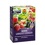 COMPO Beeren Langzeit-Dünger für Beeren, Obst und Feingemüse, Umweltschonendere Rezeptur, 6 Monate Langzeitwirkung, 2 kg, 45 m²