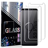 für Samsung Galaxy S9 Plus Schutzfolie-Panzerglas [2 Pack] [9H Härte] [Blasenfreie] [3D transparentes HD-Glas]Full Coverage Displayschutzfolie für S9+