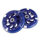 JOINPAYA 2 Stück Elektrorollerrad scooter wheels roller zubehör Radwechsel Rollerräder rollerzubehör blinkende Lagerräder LED-Scooter-Räder Ersatz Scooter-Rad PU-Elektroroller-Rad Blue