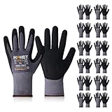 Arbeitshandschuhe - HPHST SF001TS Handschuhe 12 Paar Montagehandschuhe für Damen und Herren Gloves Ergonomisches Design Smart Touch Gartenhandschuhe Größe 9/L