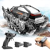 Mostop Ferngesteuerter Panzer, amphibisches ferngesteuertes Panzerspielzeug, Off Road All Terrain RC Crawler, Hochgeschwindigkeits-RC-Panzer, Proportionaler Gashebel Crawler RC Truck, Crawler RC Panze