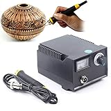 Brandmalerei Holz Lötkolben Set + Material ABS, 23 puntas de dibujo,Zeigeranzeige-Pyrographie Maschine Brennstift Gravur Kolben Brandmalkolben Geeignet zum Schreiben und Malen auf Holz Leder