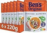 BEN'S ORIGINAL Express Reis, Schnell und Einfach, Griechisch, 6 x 220g, 6 Packungen