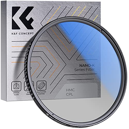 K&F Concept K-Serie Pro 82mm Slim Zirkularer Polfilter Polarisationsfilter CPL Filter Cirkular Polfilter Optisches Glas & Aluminium für Foto-Kameraobjektive