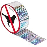 Vogelabwehr Vogelband Vogelschutz Reflektierendes Band 80m x 2.4cm Abschreckung Abwehrband Reflektorband Taubenabwehr Balkon Pigeon Repellent für Gärten und Dächer