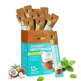 Liillya Kokosöl Mundspülung Reduziert Zahnbelag Frischer Atem Mundwasser gegen Mundgeruch chützt gegen Karies & Zahnfleischprobleme Sanfte Mundpflege ohne Alkohol & ohne Fluorid Kokos-Minze 20 Pack
