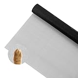 HAOYULUO Fliegengitter Meterware 120 x 250 cm, Fliegengitter Fenster, Fliegennetz, Zuschneidbares Ersatznetz, Geeignet für Fenster, Wohnzimmer, Terrassentüren, Oberlichter, Terrassentüren (Schwarz)