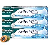 Himalaya Active white Gel | Herbal toothpaste with fruit enzymes |Teeth whitening |Anti bacterial |Paraben and bleach Free|100% vegetarian-75ml (Pack of 3)