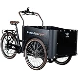 Zündapp Cargo C2426 E Bike 26/24 Zoll für Damen und Herren 155-190 cm Lastenfahrrad Elektro für Kindertransport Ebike Pedelec mit 7 Gangschaltung Scheibenbremsen (53 cm, schwarz)