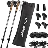 gipfelsport Nordic Walking Stöcke Aluminium - Teleskop Walking Stöcke verstellbar | Nordic Walking-Stöcke für Herren & Damen | Walkingstöcke, Stock verstellbar von 77cm - 120cm, extrem robust