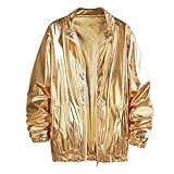 Generisch Sonnenschutz Herren Jacke Dünn Einfarbig PU Oberteil Glitzer Softshelljacke mit Kapuze Casual Outdoor Freizeitjacke Sportlich Anzugsakko