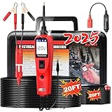 Autel PowerScan PS100 Kfz Stromkreistester, Diagnosewerkzeug für Elektrische Systeme 12V 24V, AC/DC Stromwiderstand Lesen, Eingebauter Schutzschalter, Durchgangsprüfung/Sonde/Signaltest,LED Testlampe