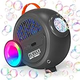 Seifenblasenmaschine, RGB LED Automatische Seifenblasenmaschine Seifenblasen Kinder, Wiederaufladbarer 20000+ /Min Blasenspielzeug für Kinder/Hochzeit/Geburtstag/Festival/Geschenk