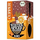 Cupper Bio Gewürztee 'Winter Spiced Orange', Kräutertee, Chai, Zimt, Hibiskus, 20 ungebleichte Teebeutel, umweltfreundlich, fair gehandelt