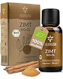 Heldengrün® BIO Zimtöl [100% NATURREIN] Zertifiziertes Lebensmittel zum Einnehmen - Echtes Zimtöl ätherisch - Zimt Öl - Cinnamon Essential Oil