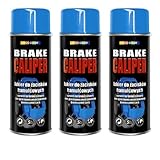 Deco Color 3er Sparpack 400ml Bremssattellack Bremssattel Farbe blau 25352