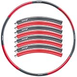 baenger Hula Hoop Reifen Erwachsene Edelstahlkern [EXTRA STABIL] 8 Segmente Hullahub Reifen zum Abnehmen für Anfänger & Fortgeschrittene [1,2 KG] inkl. eBook - Hula-Hoop Reifen