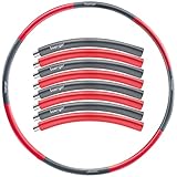 baenger Hula Hoop Reifen Erwachsene Edelstahlkern [EXTRA STABIL] 8 Segmente Hullahub Reifen zum Abnehmen für Anfänger & Fortgeschrittene [1,2 KG] inkl. eBook - Hula-Hoop-Reifen reißfester Schaumstoff