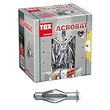 TOX Metall-Hohlraumdübel Acrobat M6 x 65 mm verzinkt, für Befestigungen in Gipskartonplatten, 25 Stück, 035101131