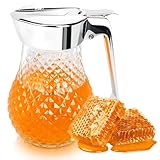 SHINELINE Sirup Spender Honiggläser 8 Ounces - Glas Honigspender Mit Griff Transparentes Glas Honigtopf, für Küchenwerkzeug Karamell Sirup Honiggläser