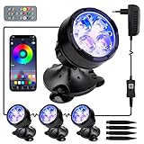 GreenSun Teichbeleuchtung Gartenteich Lampe - RGB Teich Lichter Unterwasserstrahler Kompatibel mit APP(duoCo Strip) IP68 wasserdicht, Farbwechsel Gartenbeleuchtung für Garten, Patio, Pool