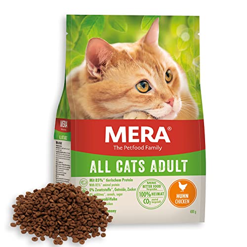 MERA Cats All Cats Huhn, Trockenfutter für ausgewachsene Katzen, getreidefrei & nachhaltig, mit hohem Fleischanteil, 2 kg