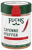 Fuchs Gewürze - Cayennepfeffer gemahlen - für einen scharfen Geschmack in allerlei Gerichten - natürliche Zutaten - 60 g in wiederverwendbarer, recyclebarer Dose