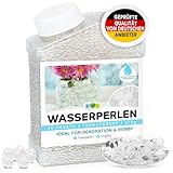 EWL Naturprodukte Wasserperlen, 50.000 Stk. (270g) transparent Water Beads, Wasserperlen Deko durchsichtig, Wasserperlen für Pflanzen