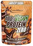 IronMaxx 100% Vegan Protein Zero - Chocolate-Caramel 500g | zuckerfreies und proteinreiches Eiweißpulver aus 4 Komponenten | veganes Proteinpulver ohne Aspartam