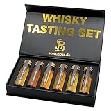 Premium Whisky Tasting Set | Scotch Single Malt | 10 Jahre und älter | in edler Geschenkbox mit Magnetverschluss