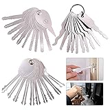 30-teiliges Lockpicking Set, Edelstahl-Multifunktions-Türschloss Schlüssel, Dietrich Reparaturwerkzeug, Passend für Elektroautoschlösser, Aktenschränke, Autodrehscheiben und Türen（Flexibel und weich）