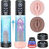 Penispumpe Penis Vakuumpumpe, Penis Pumpe IPX7 Wasserdicht Mit 6 Penisring Sex Spielzeug Für die Männer Extender, Wasser Penispumpen PenisvergrößErung Penis Pump Elektrische, Masturbieren für Männer