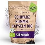 Bio Schwarzkümmel Kapseln Vegan – 425 Kapseln - Hochdosiert – Schwarzkuemmel Bio Kümmel Kapseln, 1000mg