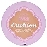 L'Oréal Paris natürliches Make Up 'Nude Magique Cushion', 07 Golden Beige - ultra-sanftes Liquid Make Up für einen strahlend frischen Look - mit LSF 29, 15 g