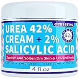 ENVISHA Urea Creme 42 Prozent für Füße – 42% Urea-Fußcreme mit 2% Salicylsäure und Hyaluronsäure – für Füße, Hände, Fersen, Ellenbogen, Nägel und Knie