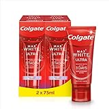 Colgate Zahnpasta Max White Ultra Active Foam 2x75ml - Weißere Zähne in 3 Tagen