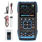 DEWIN Oszilloskop Multimeter,3 in 1 Hand Oszilloskop Multimeter 2 Kanäle 10 MHz Bandbreite 50 MSa/s Abtastrate 9999 Zählungen,Auf Deutsch Umschaltbar,Geeignet For Automobiltests,Präzisionsüberholung