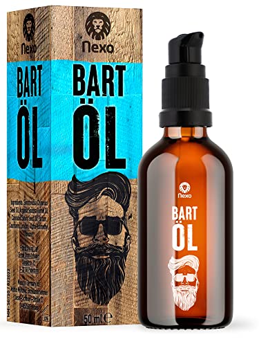 NEXO ® Bartöl Premium - 50 ml - Made in Germany - besondere Duftmischung - hochwertige Bartpflege für jeden Bart - Bartöl Herren für die tägliche Pflege - Ideales Geburtstagsgeschenk für Männer