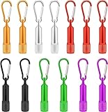Cresbel 18 Stück Mini Taschenlampe: LED Schlüsselanhänger Taschenlampe, Farbige Aluminium Taschenlampe mit Karabiner, Tragbarer Taschenlampe Klein für Schule, Outdoor, Jagen, Rucksacktouren, Dringend