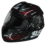 protectWEAR Motorradhelm FS-801-99R schwarz/rot-Gr.XL