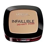 L'Oréal Paris Infaillible Puder, 245 Warm Sand/Kompaktpuder für das perfekte Finish & bis zu 24h Halt/Hautschonendes Powder für alle Hauttypen / 1 x 9 g