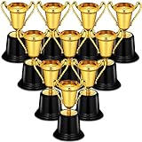 Goldene Trophäen – 12er-Packung – 12,7 cm Große Gold Pokale aus Kunststoff als Partygeschenke, Requisiten, Belohnungen, Preise, Pokal Fußball, Wettbewerbe für Kinder und Erwachsene - von Bedwina