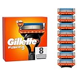 Gillette Fusion 5 Rasierklingen, 8 Ersatzklingen für Nassrasierer Herren mit 5-fach Klinge, Made in Germany