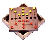 Mühle Gr. L - Strategy - Strategiespiel - Denkspiel - Brettspiel aus Holz