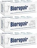 Biorepair:'Pro White' Whitening Toothpaste with microRepair - 2.5 Fluid Ounce (75ml) Tubes (Pack of 3) [ Italian Import ]