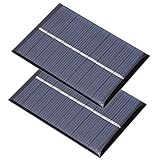 lvifloae 2-teiliges Solarpanel, Solar-Ladegerät, Solar-Powerbank, 0,6 W, 5 V, wasserdichtes Polysilizium, 80 x 55 mm, Solarpanel-Ladegerät, Ladegerät für mehrere Geräte