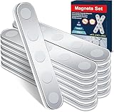 BKSAI 12er Unzerbrechliche Magnete Selbstklebend Stark Magnetband zum Kleben Neodym Magnete Klebemagnete 58x10x2mm Magnetband Flach für Schule, Büro