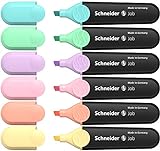 Schneider Job 150 Pastell Textmarker (türkis, mint, flieder, rosé, pfirsich, vanille) 6er Etui