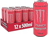Monster Energy Pipeline Punch - koffeinhaltiger Energy Drink mit erfrischendem Punch-Geschmack aus Maracuja, Orange und Guave - in praktischen Einweg Dosen (12 x 500 ml)